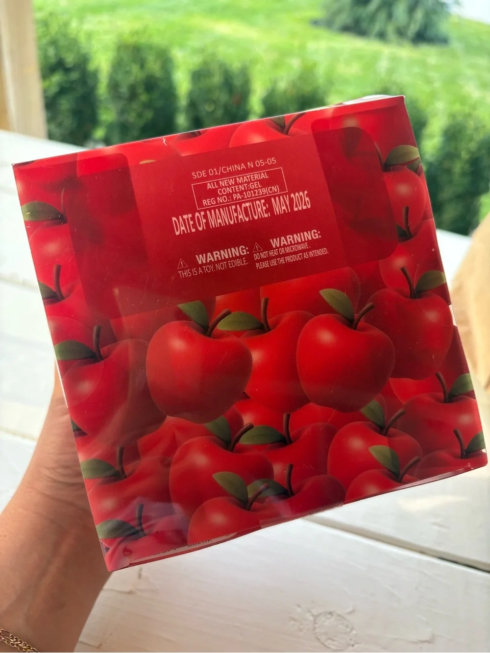 Squeeze Apple Red Stress Relief Squishy Toy Sunny Days NEW IN BOX
